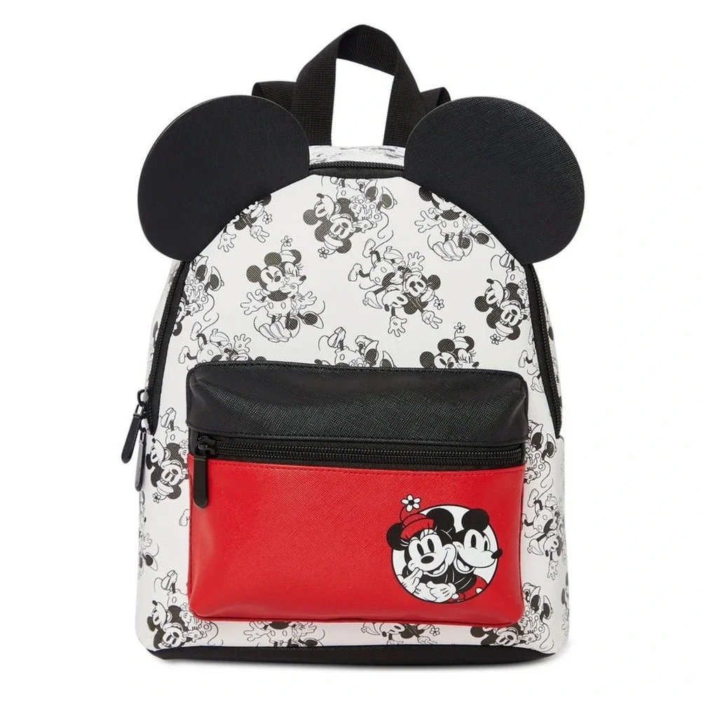 Disney Mickey Mouse Mini Backpack Bioworld‎ White Red Black Ears NWT WM427000194